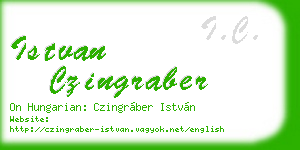 istvan czingraber business card