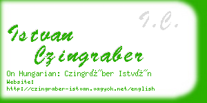 istvan czingraber business card